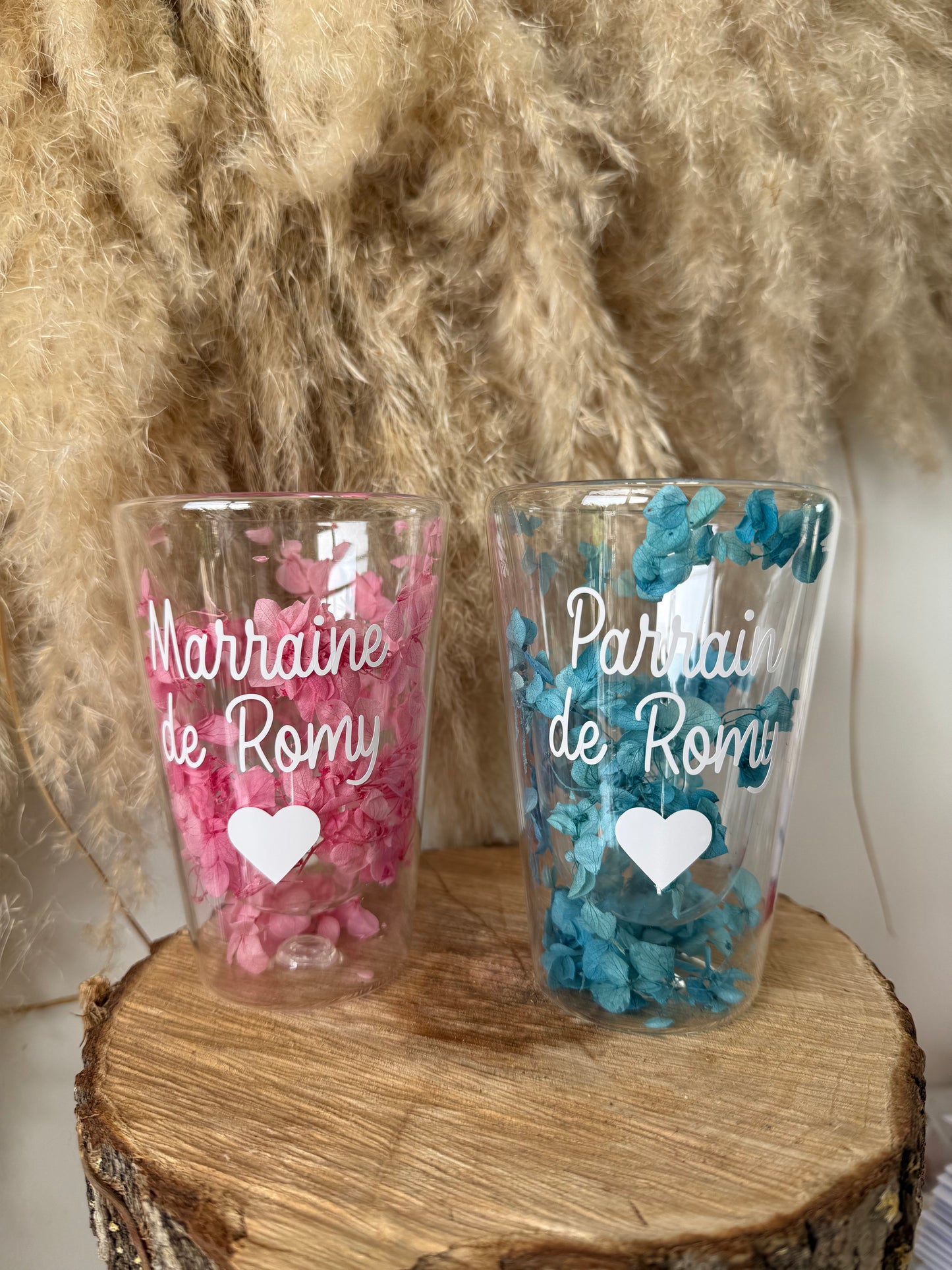 Verre personnalisée fleurie • 350ml
