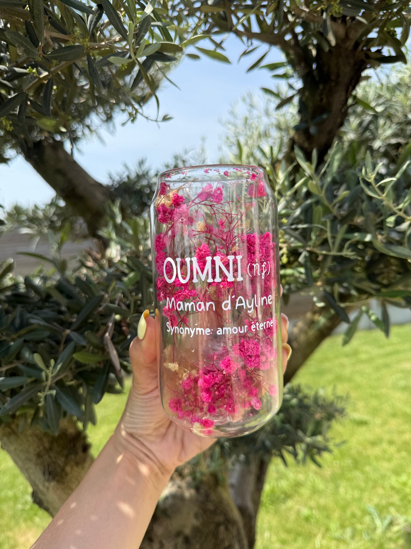 Verre personnalisée fleurie • 350ml