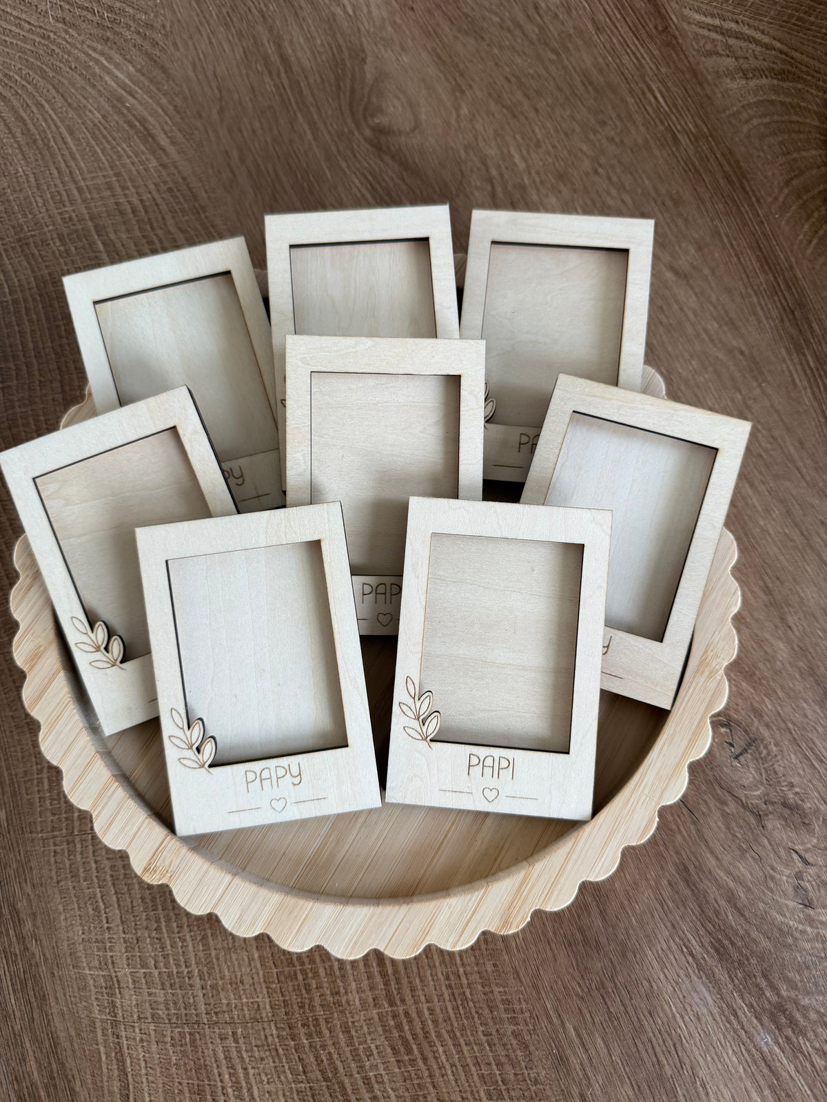 Petit cadre photo en bois – Fête des Grands-Pères