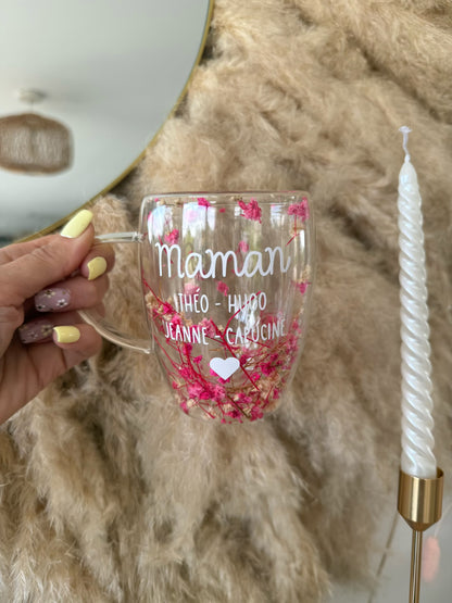 Tasse personnalisée fleurie • 350ml