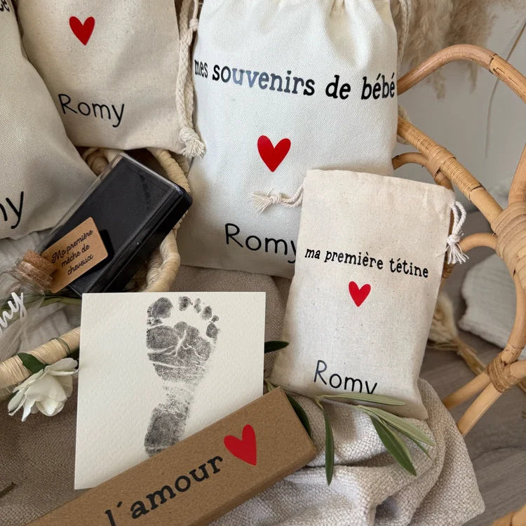 Coffret souvenirs bébé personnalisé
