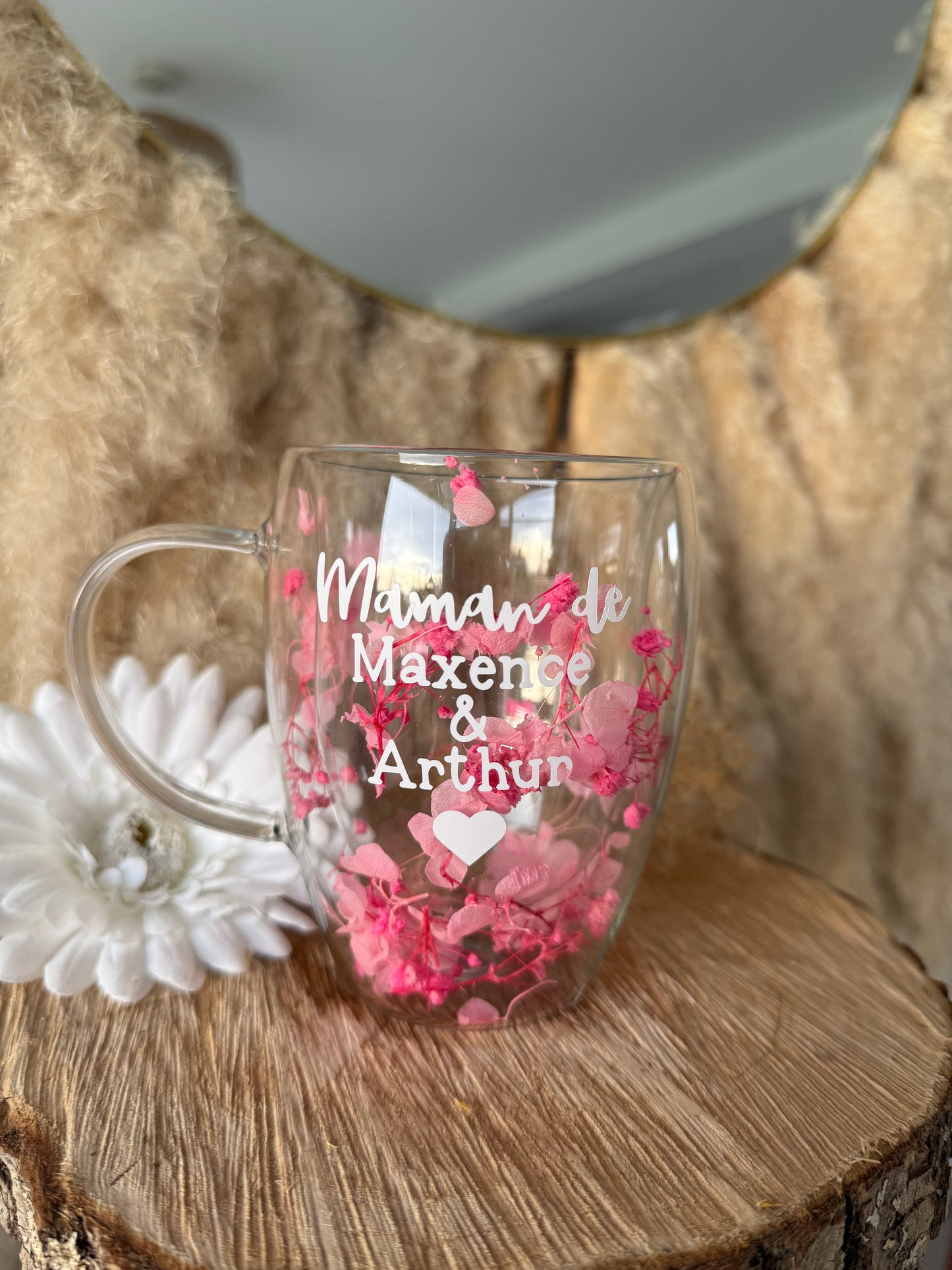 Tasse personnalisée fleurie • 350ml