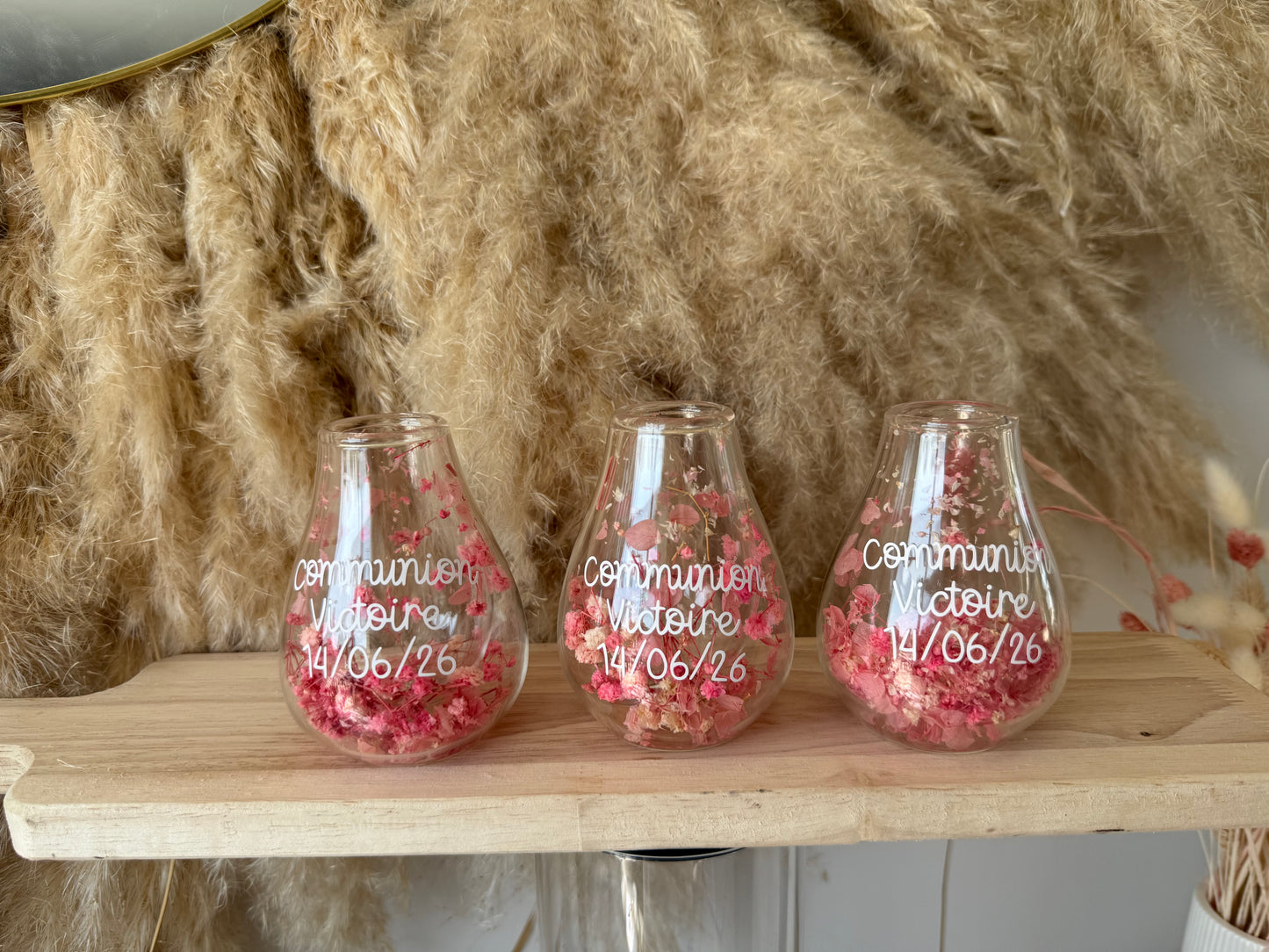 Vase personnalisé fleurs séchées • 150ml