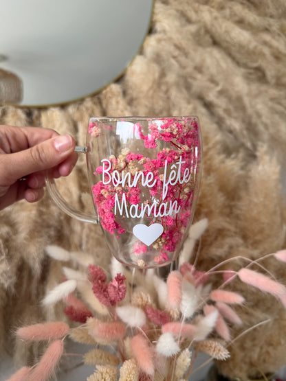 Tasse personnalisée fleurie • 350ml