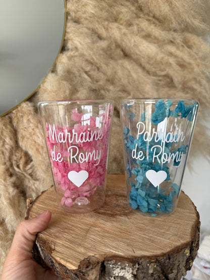 Verre personnalisée fleurie • 350ml
