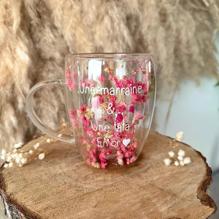 Tasse personnalisée fleurie • 350ml
