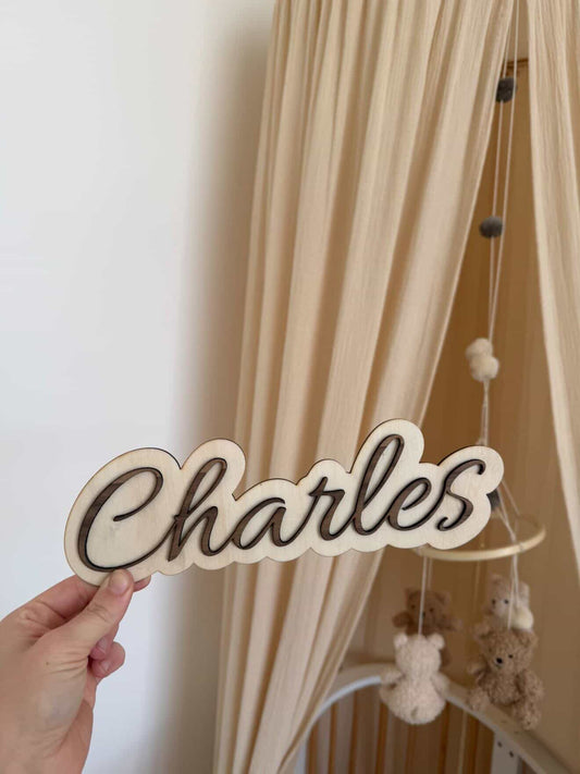 Prénom en bois personnalisé – Décoration murale enfant