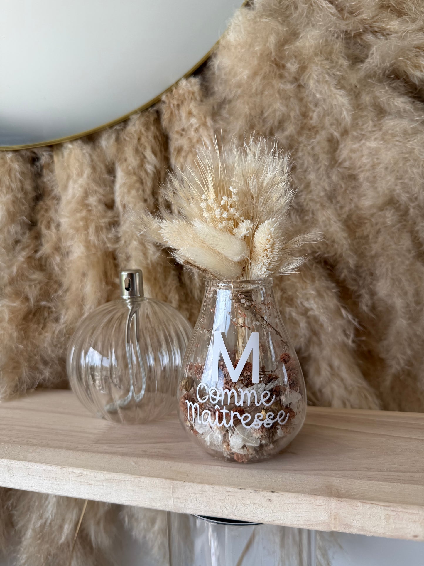 Vase personnalisé fleurs séchées • 150ml