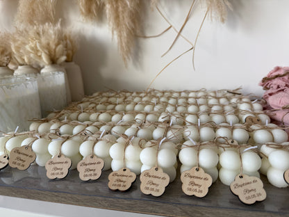Mini bougie personnalisée – Cadeau invité baptême, communion & mariage