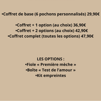 Coffret souvenirs bébé personnalisé