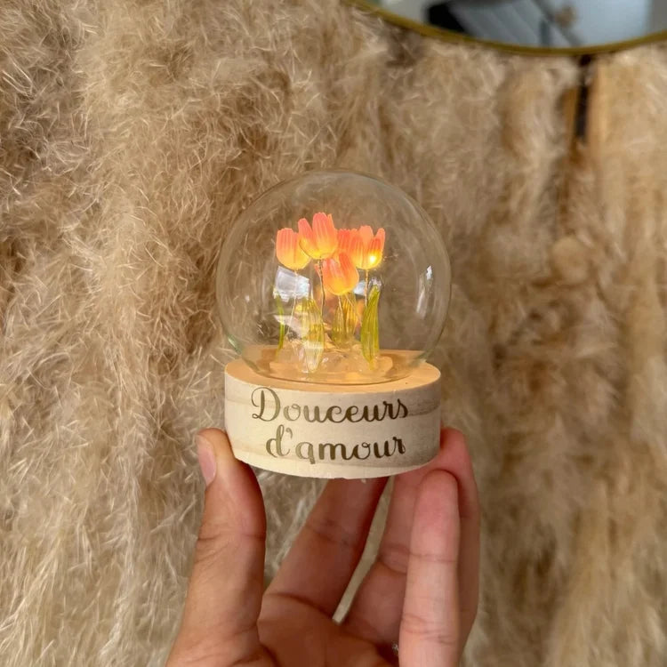 Veilleuse Tulipes Personnalisée à Pile