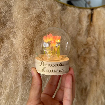 Veilleuse Tulipes Personnalisée à Pile