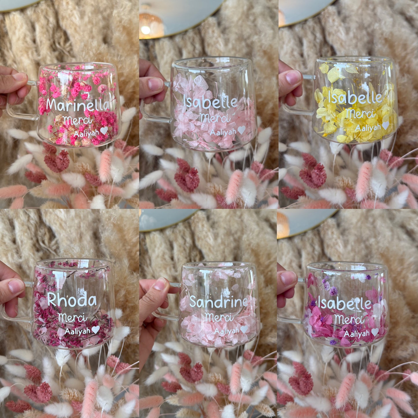 Tasse personnalisée fleurie • 200ml