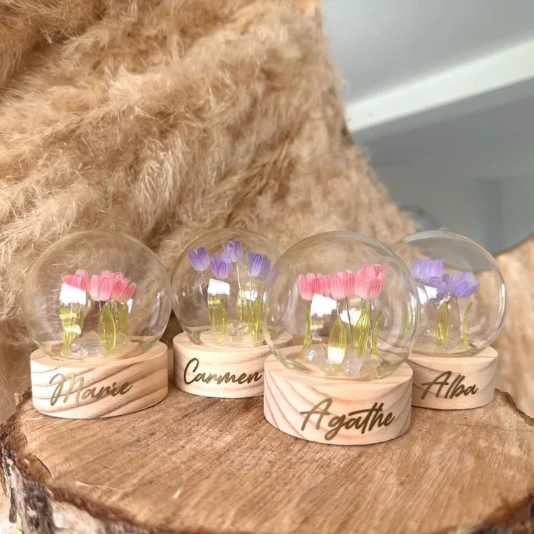 Veilleuse Tulipes Personnalisée à Pile