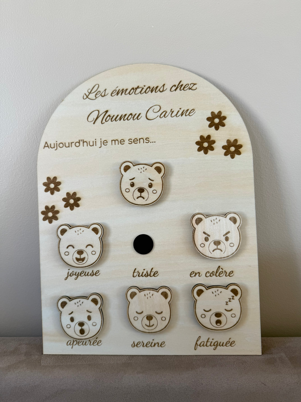 Plaque des émotions personnalisée pour enfant(s)