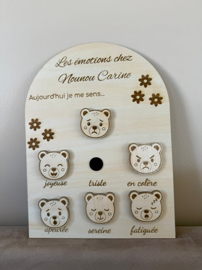 Plaque des émotions personnalisée pour enfant(s)