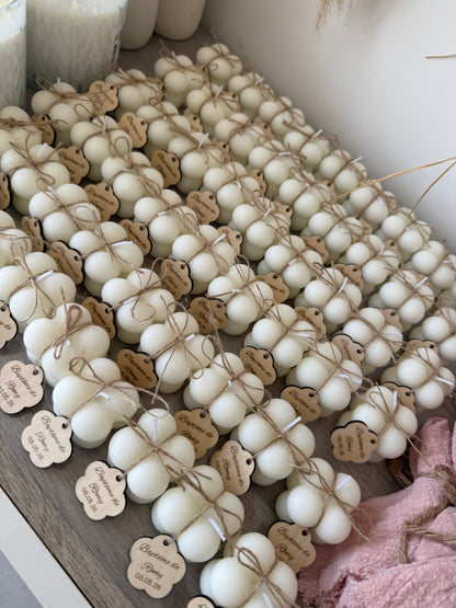 Mini bougie personnalisée – Cadeau invité baptême, communion & mariage