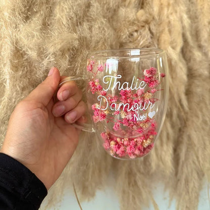 Tasse personnalisée fleurie • 350ml