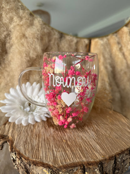 Tasse personnalisée fleurie • 350ml