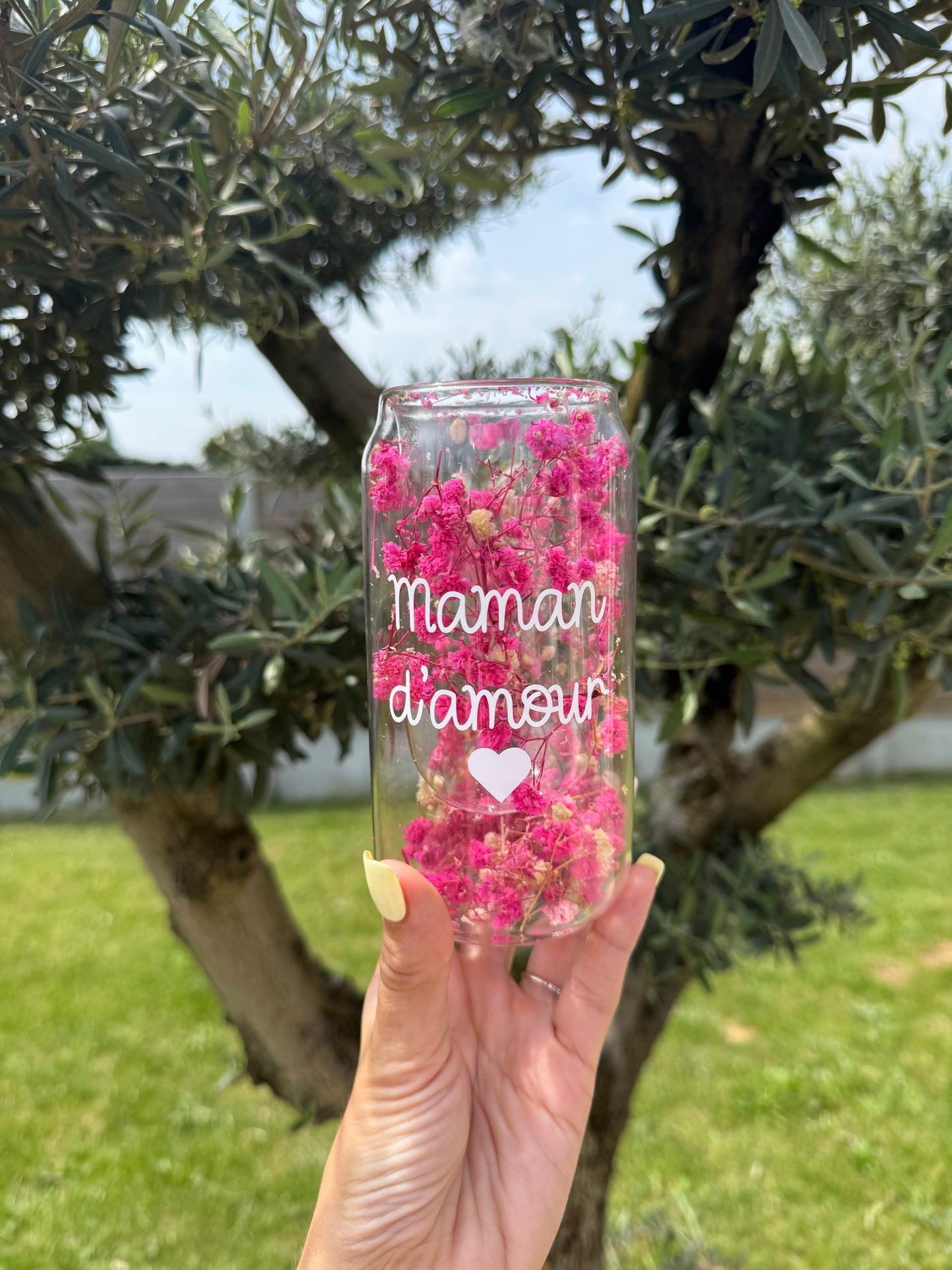 Verre personnalisée fleurie • 350ml