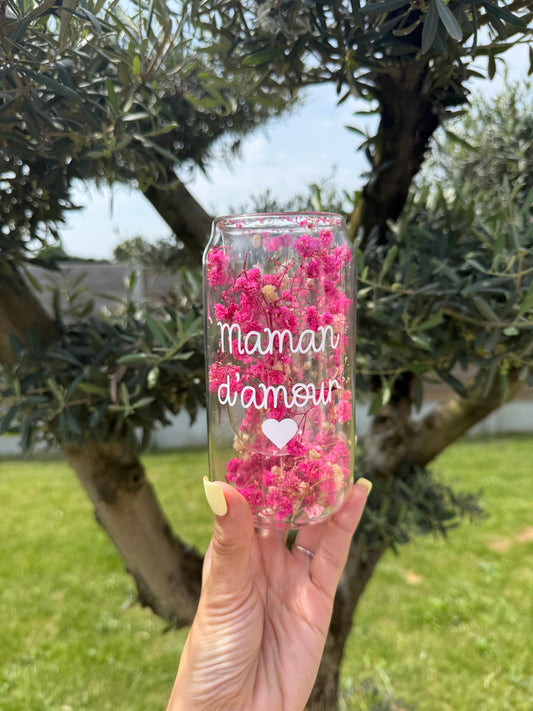 Verre personnalisée fleurie • 350ml