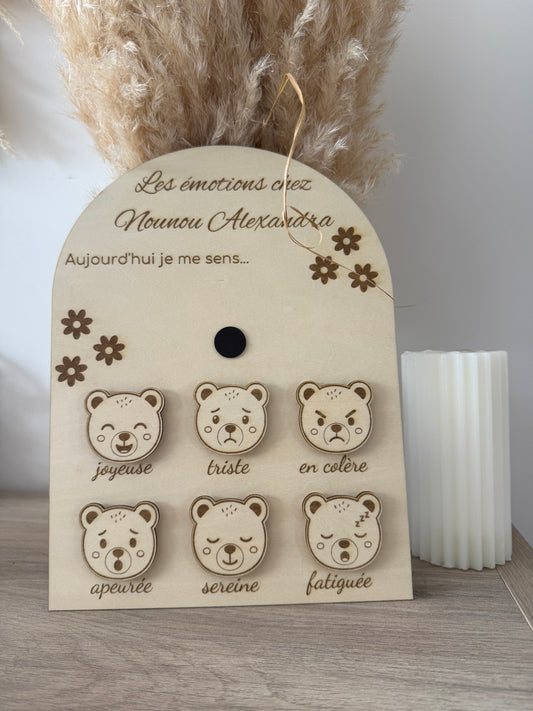Plaque des émotions personnalisée pour enfant(s)