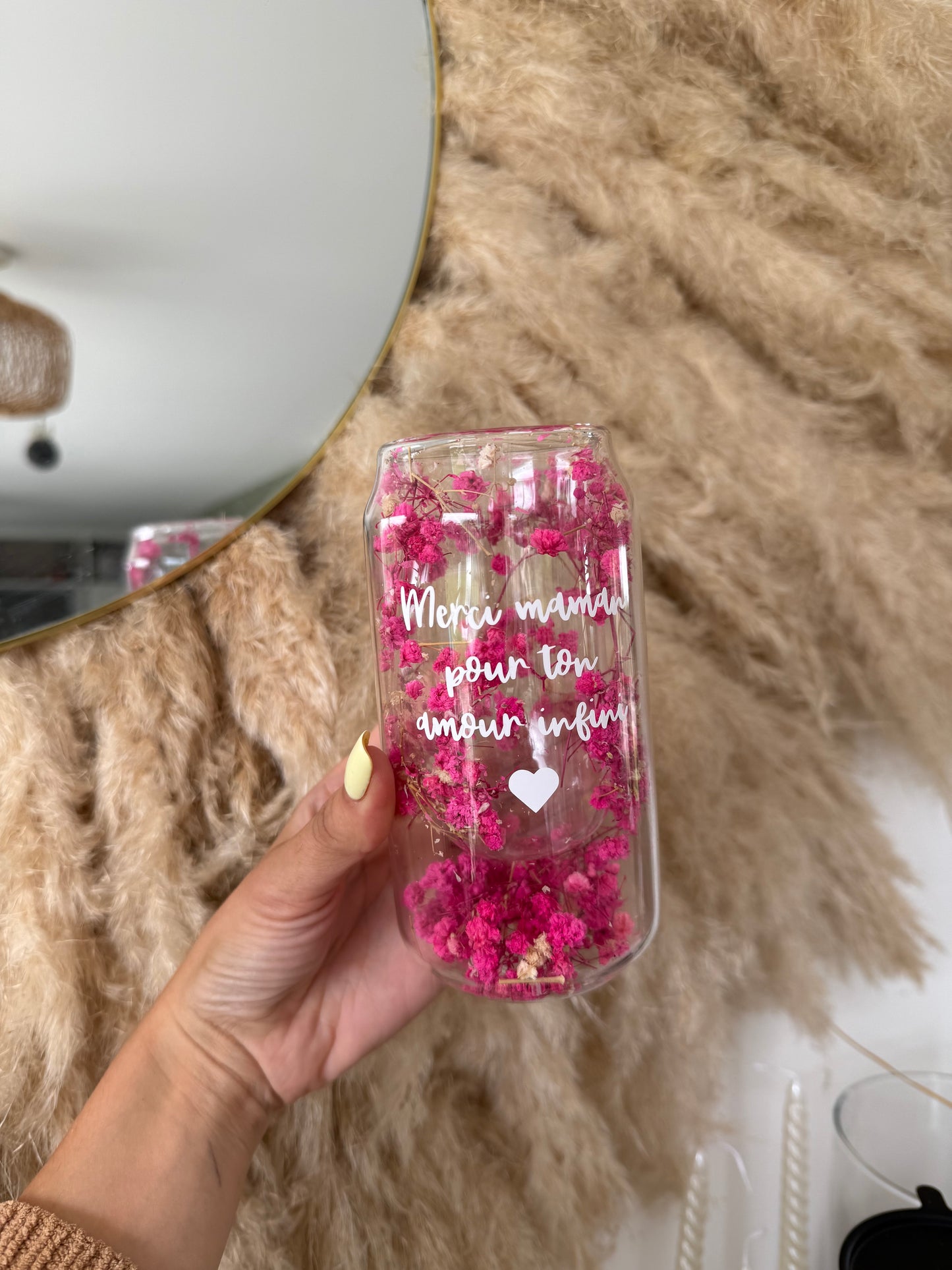 Verre personnalisée fleurie • 350ml