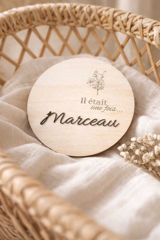 Panneau en bois personnalisé « Il était une fois… »