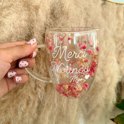 Tasse personnalisée fleurie • 350ml