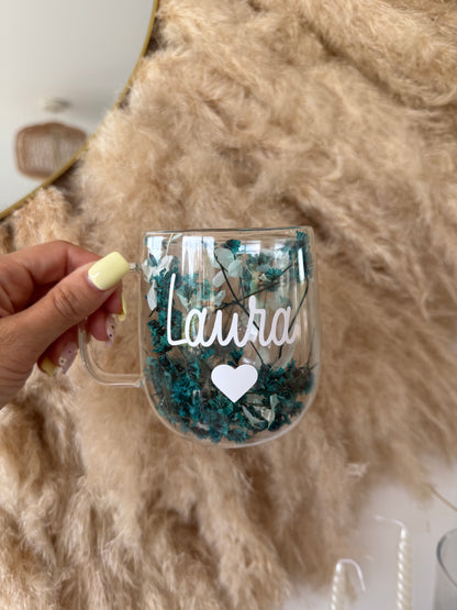 Tasse personnalisée fleurie • 200ml