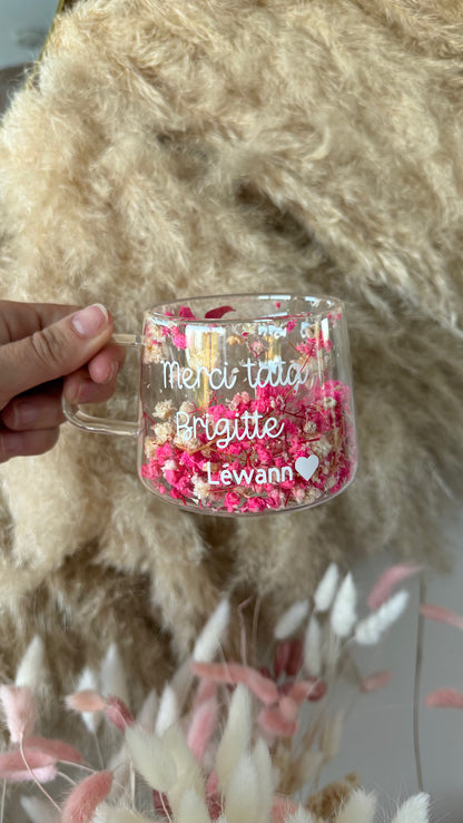 Tasse personnalisée fleurie • 200ml