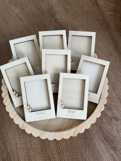 Petit cadre photo en bois – Fête des Grands-Pères