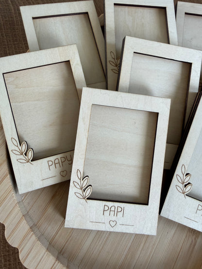 Petit cadre photo en bois – Fête des Grands-Pères