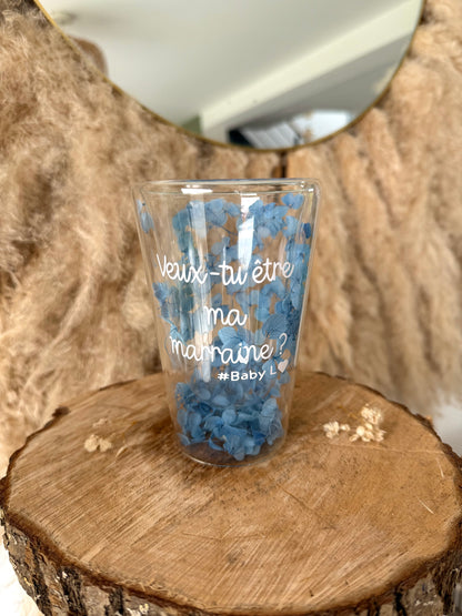 Verre personnalisée fleurie • 350ml