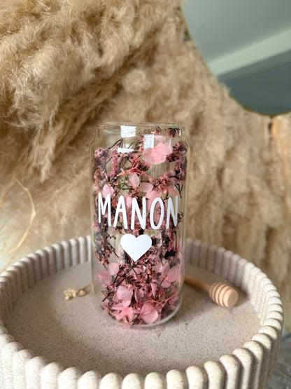 Verre personnalisée fleurie • 350ml