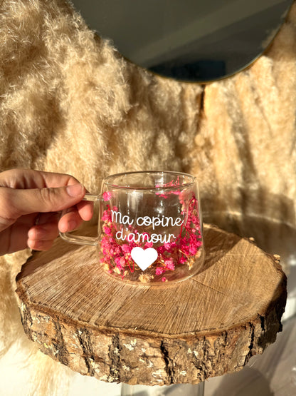 Tasse personnalisée fleurie • 200ml