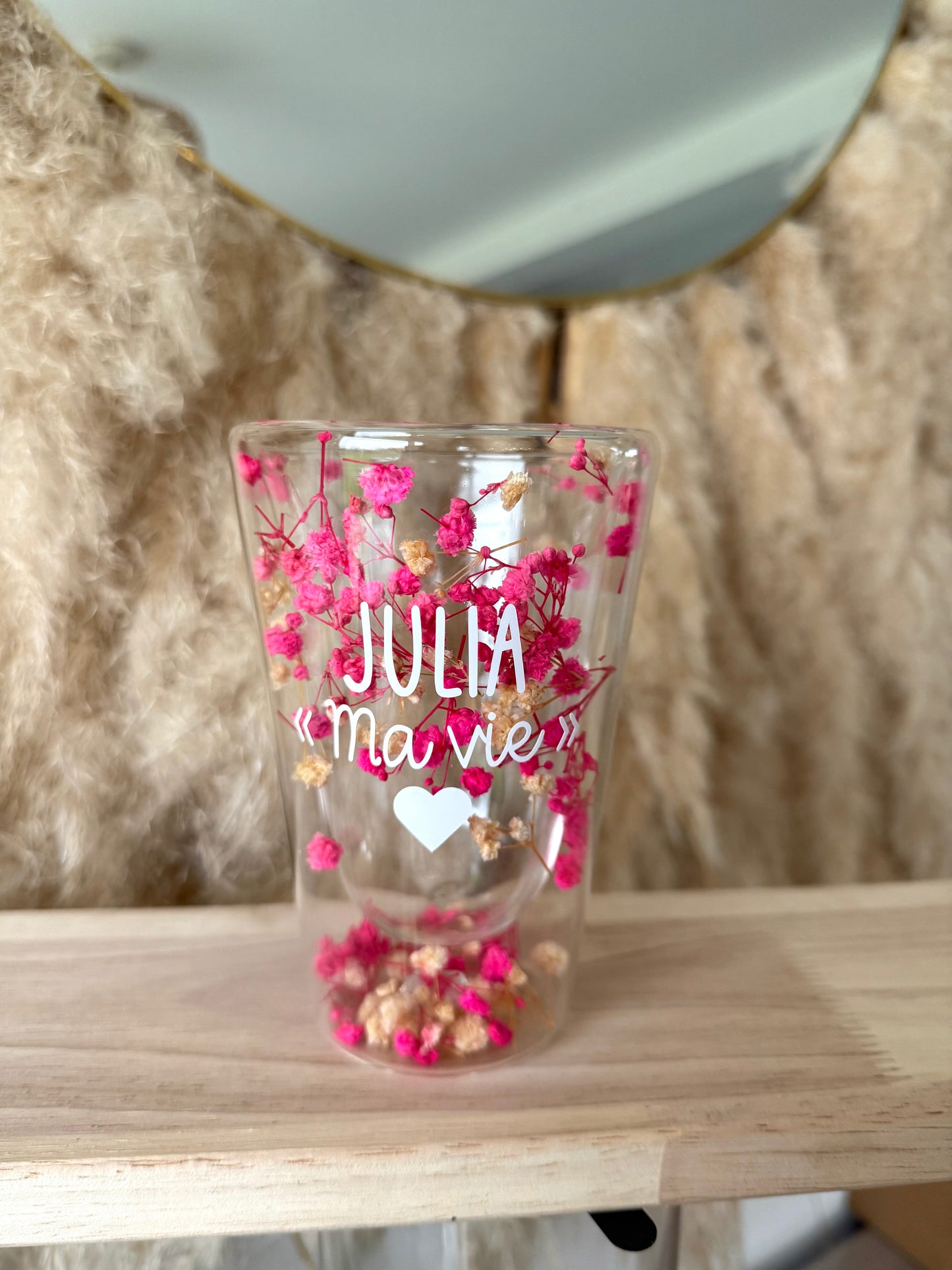 Verre personnalisée fleurie • 350ml