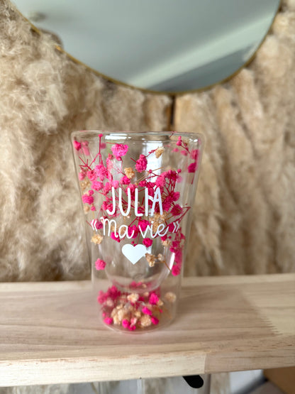 Verre personnalisée fleurie • 350ml
