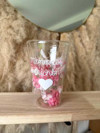 Verre personnalisée fleurie • 350ml