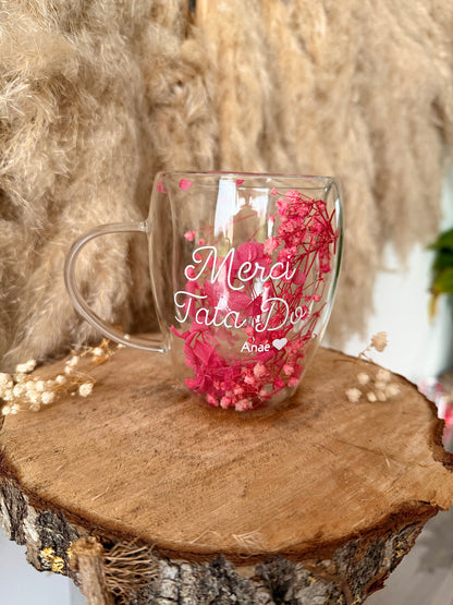 Tasse personnalisée fleurie • 350ml