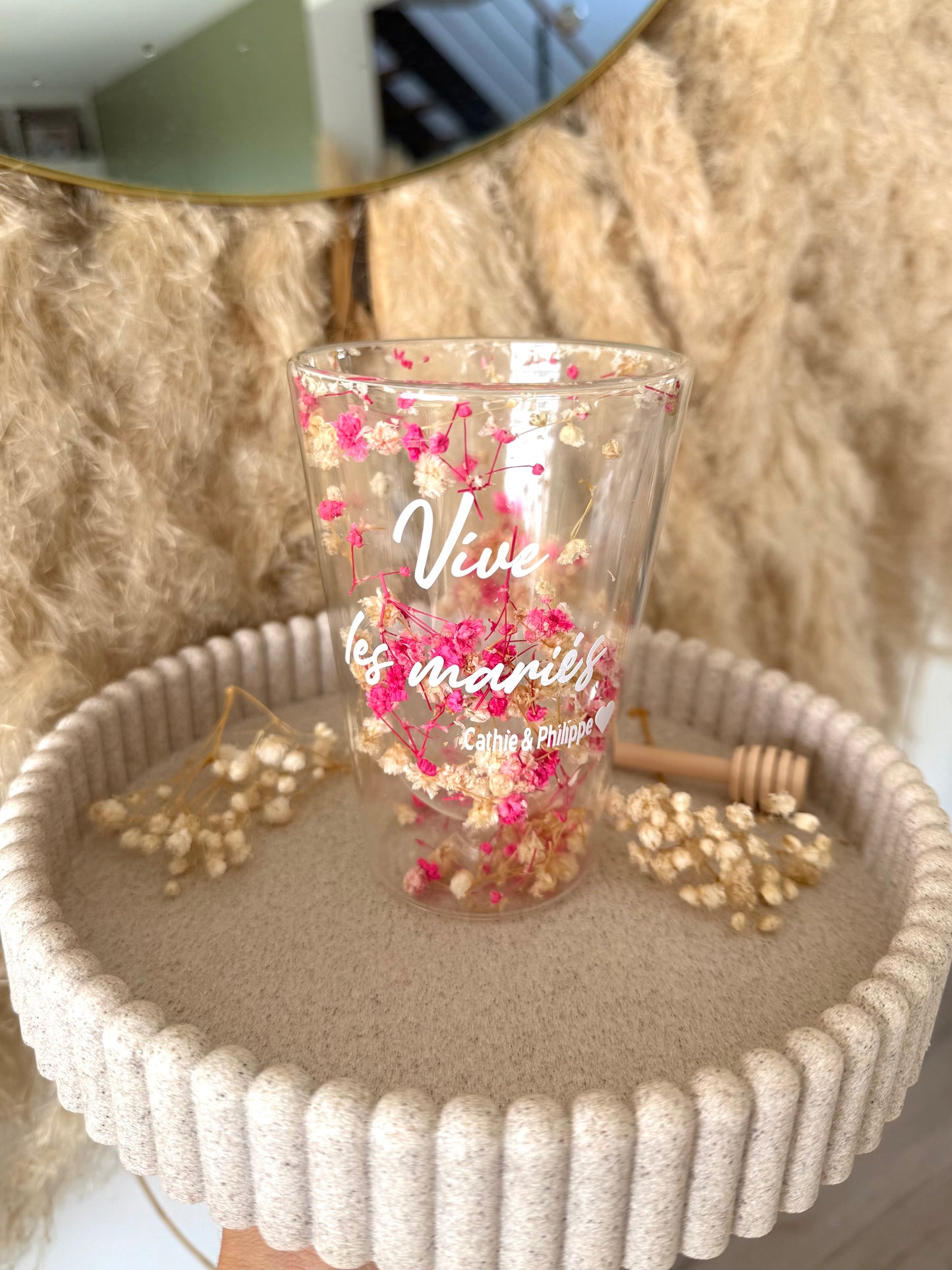 Verre personnalisée fleurie • 350ml