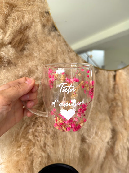Tasse personnalisée fleurie • 350ml