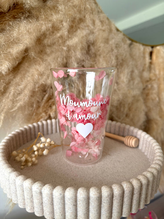 Verre personnalisée fleurie • 350ml