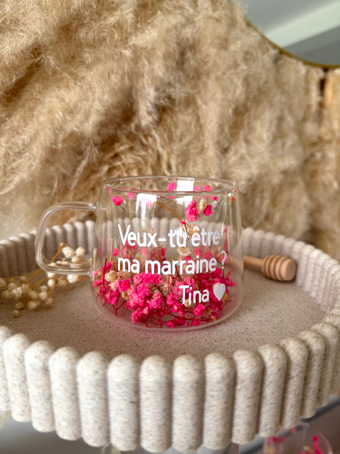 Tasse personnalisée fleurie • 200ml