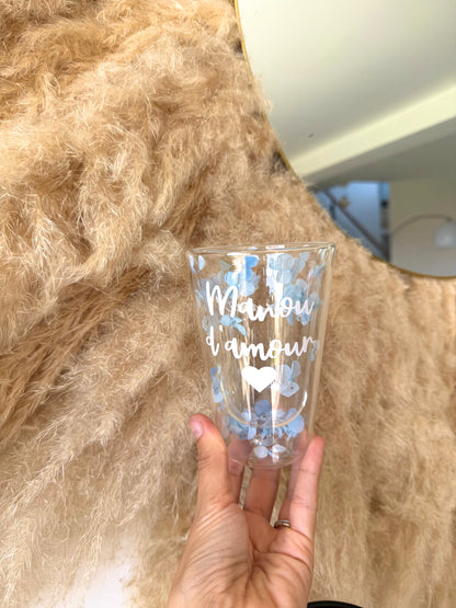 Verre personnalisée fleurie • 350ml