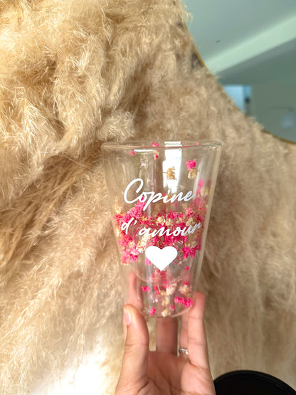 Verre personnalisée fleurie • 350ml