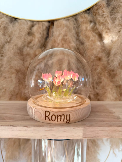 Grande Veilleuse Tulipes Personnalisée
