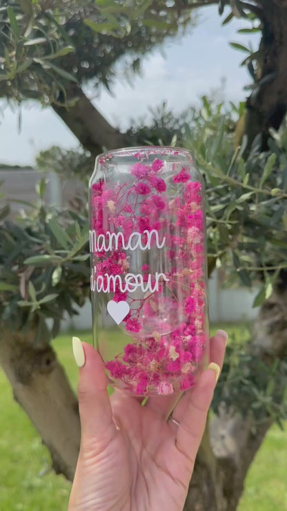 Verre personnalisée fleurie • 350ml