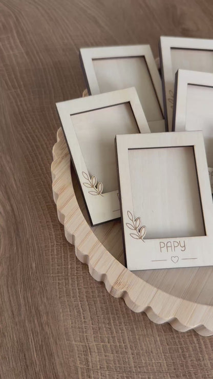 Petit cadre photo en bois – Fête des Grands-Pères