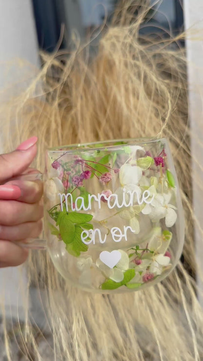 Tasse personnalisée fleurie • 220 ml